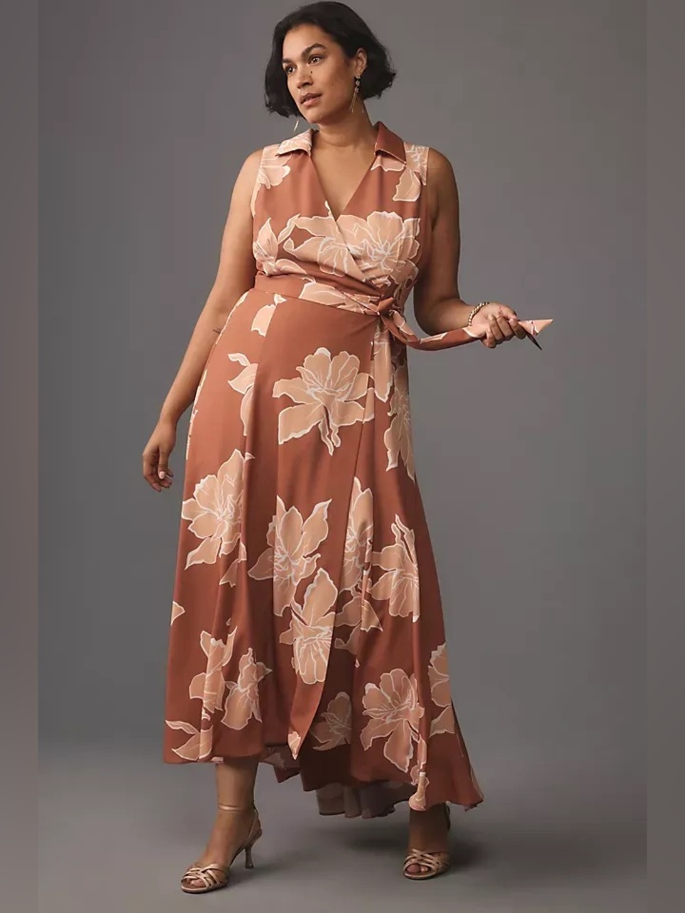 Hutch Sleeveless V-Neck Wrap Dess Size 3x